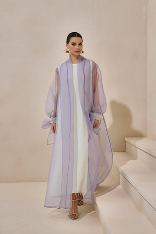 Valeria Organza Abaya Leylak