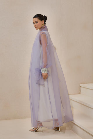 Valeria Organza Abaya Leylak