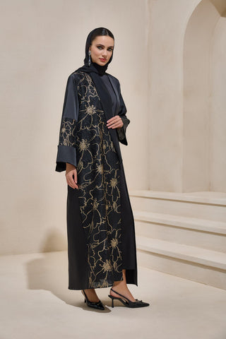 Vera Abaya Set Cream Black