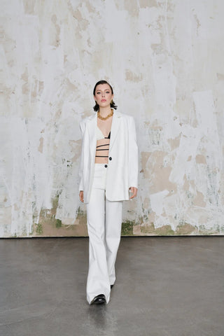 Maëlle Flared Trousers – White