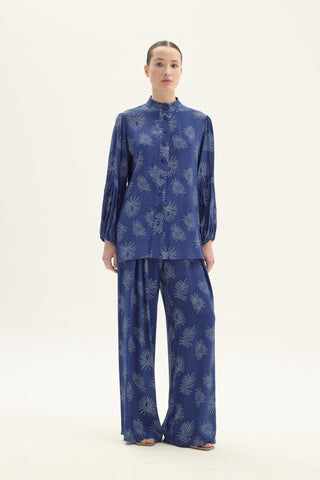 Zia Viscose Shirt and Pants Set – Palm Print